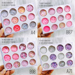 [CÓ SẴN] Set 12 nhũ glitter makeup & nail