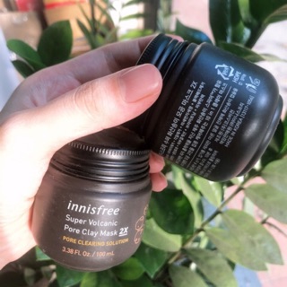Mặt nạ đất sét tro núi lửa Innisfree Super Volcanic pore clay mask 2X