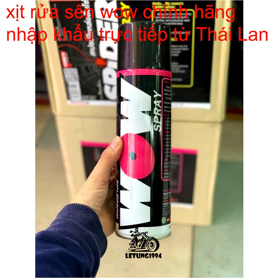 Rửa sên WOW Spray Thái Lan 600ml - rửa sên Ix69 Voltronic chính hãng