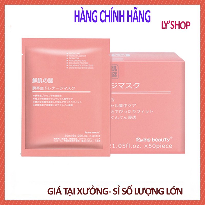  [SỈ ] 1 HỘP 50 MIẾNG 🔥 Mặt Nạ Tế Bào Gốc Nhau Thai Cừu Cuống Rốn , cấp ẩm LY'SHOP