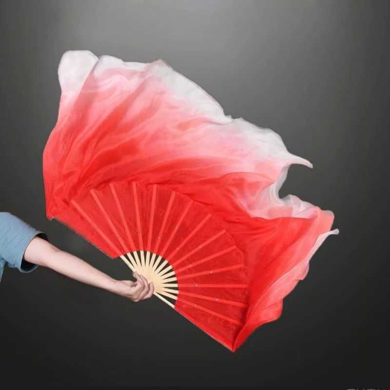 Quạt lụa dài múa cổ trang TQ  màu cam CQU4 | BigBuy360 - bigbuy360.vn