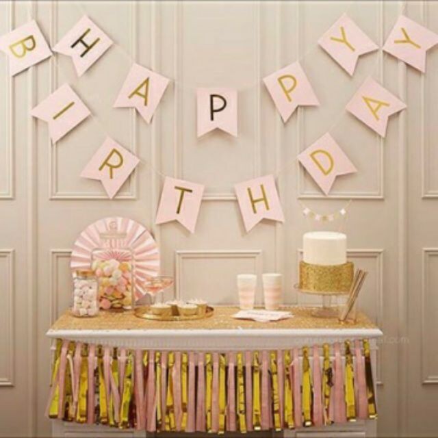 Happy birthday - Dây chữ happy birthday đuôi cá ép kim nhiều màu ❤️FREESHIP❤️ Trang trí sinh nhật