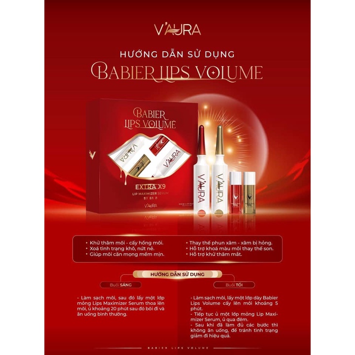 Tinh chất cấy hồng môi Babier Lips Volume Extra X9 V’aura