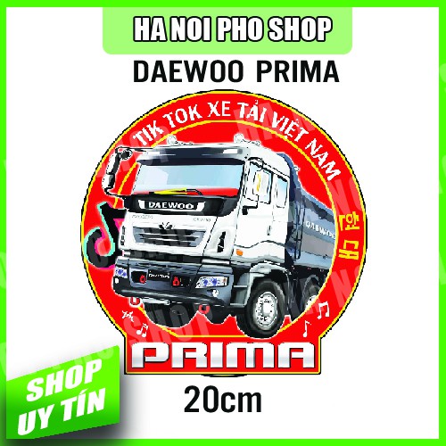 Tem DAEWOO PRIMA - Xanh Đỏ, Phản Quang, chống nước Hàng thiết kế