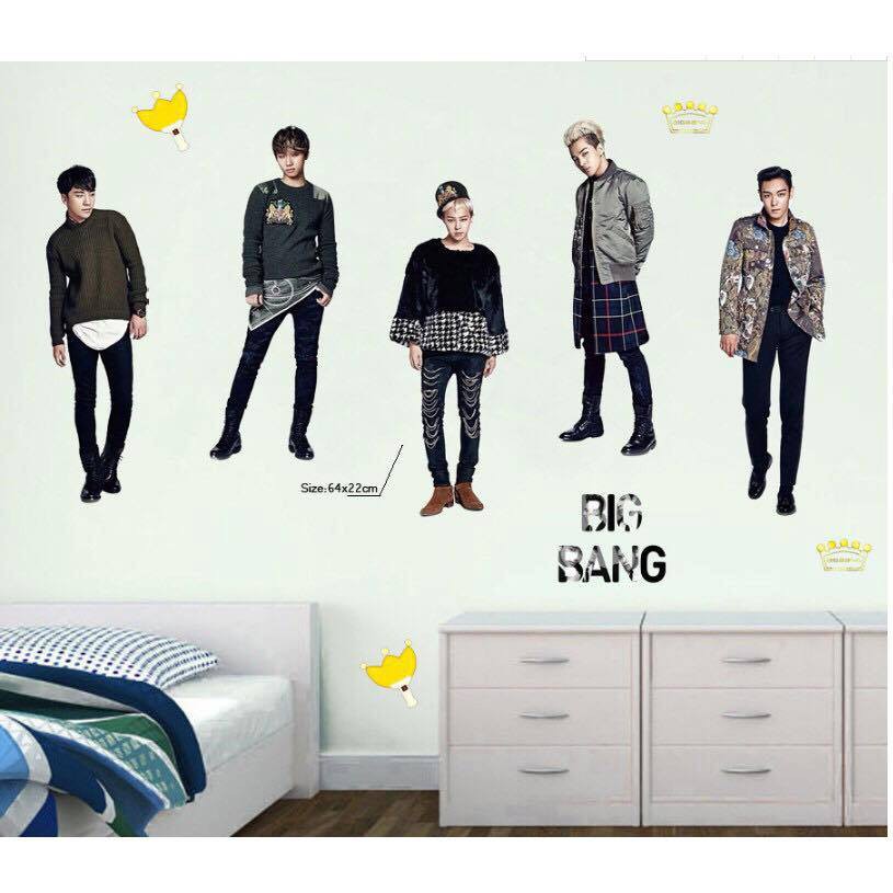 Decal trang trí tường nhóm nhạc thần tượng BIG BANG