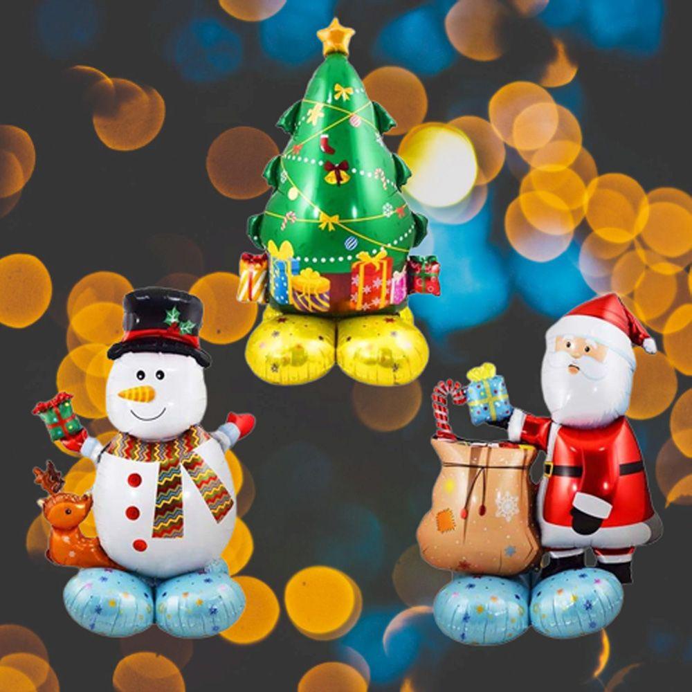 Bóng bay đứng dalton bong bóng khổng lồ 3d bơm hơi phim hoạt hình giấy bạc giáng sinh dòng bóng bay ông già noel