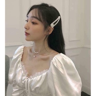 Sét 2 kẹp tóc ngọc trai sang trọng