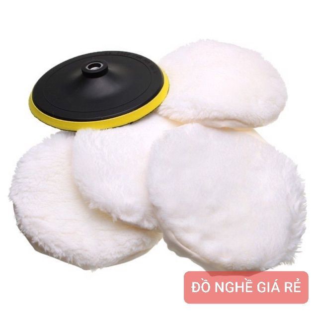 Phớt lông cừu đánh bóng xóa vết xước ô tô - Bánh lông cừu đánh bóng 5 inch 7 inch - Dụng cụ máy đánh bóng xe (DCG)