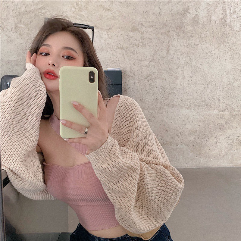 [MURIOKI] Áo Cardigan Dệt Kim Tay Dài Dáng Rộng Chống Nắng Thời Trang Cho Nữ