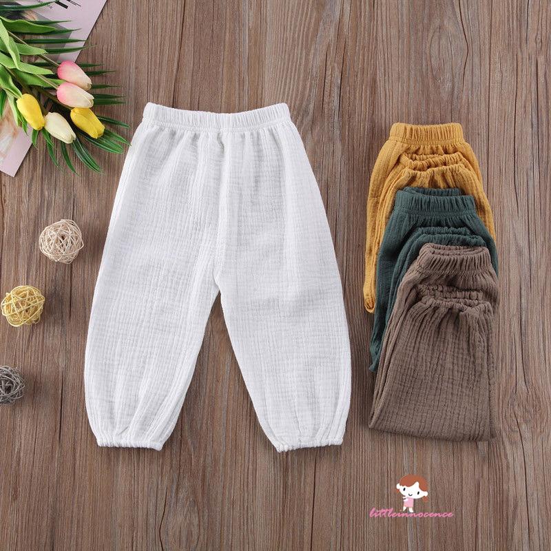 Quần dài cotton phong cách Vintage cho bé