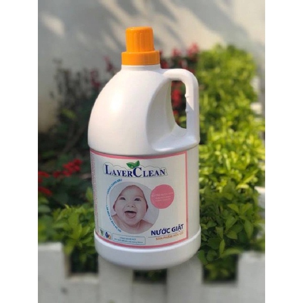 Nước giặt Hữu Cơ LayerClean 4 lít hương Nước hoa - Chống loang màu, làm mềm và bảo vệ vải, Bảo vệ da tay