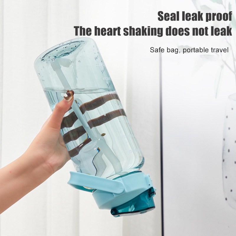 Bình đựng nước 2 lít CSHome thể thao cute nhựa cao cấp an toàn - Chai nước 1 lít 2l có vòi tập gym đi học giữ nóng lạnh