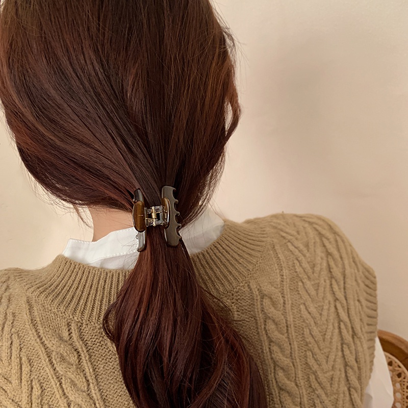 Kẹp Tóc Nhỏ Bằng Acrylic Họa Tiết Da Báo Thời Trang Cho Nữ Giá Đỡ