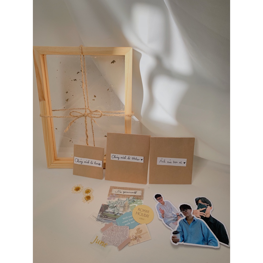 Set nguyên liệu làm khung ảnh handmade - quà tặng sinh nhật, kỉ niệm - thiết kế theo yêu cầu