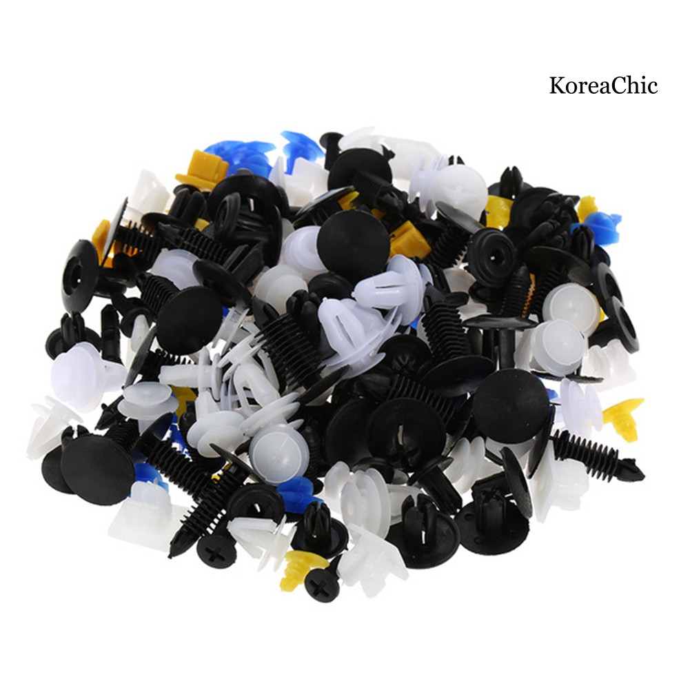 Set 50 đinh tán bằng nhựa phụ tùng cho xe ô tô