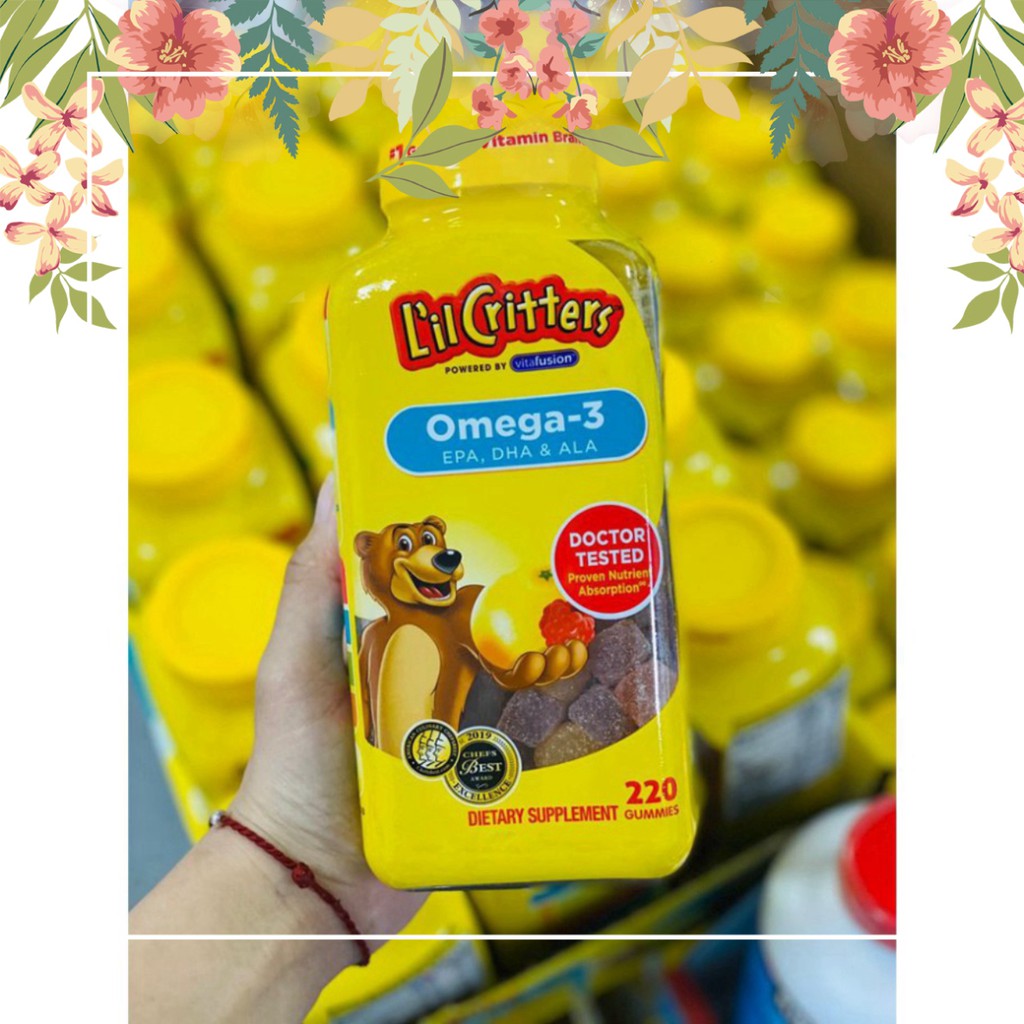 ƯU ĐÃI Kẹo dẻo bổ sung canxi Lil Critters Calcium + D3 Gummy Bears ƯU ĐÃI