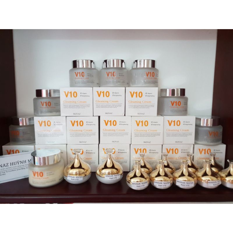Kem V10 Skinaz Dưỡng Trắng Da Giảm Nám Tàn Nhang Chính Hãng