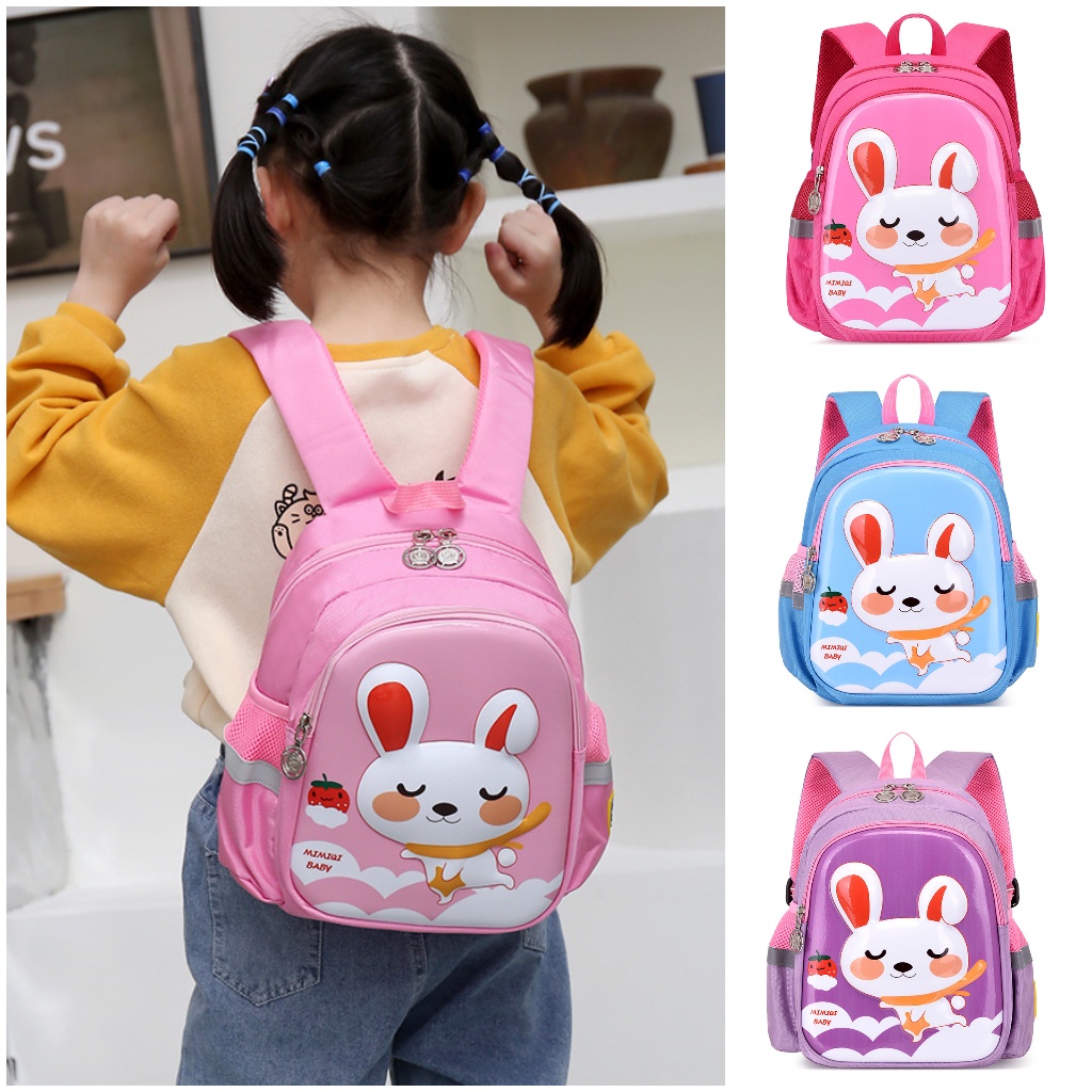 (BLTE33) Balo trẻ em 3D hình con thỏ cho bé gái 2-3 tuổi