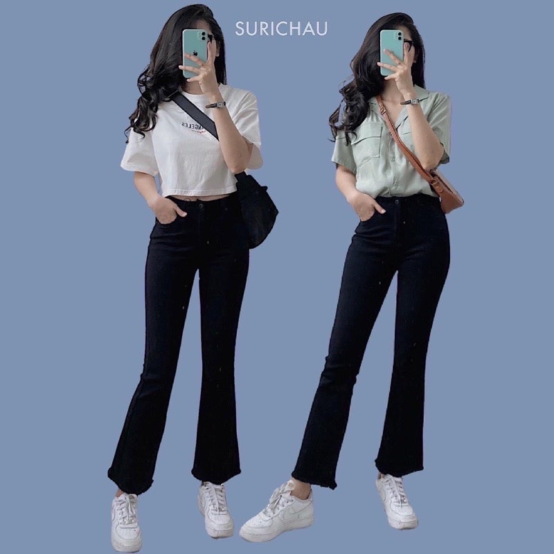 Quần bò ống loe TTQ688 | BigBuy360 - bigbuy360.vn