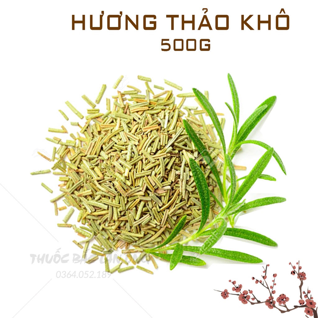 Lá hương thảo sấy lạnh 500g (Gia vị thảo mộc tẩm ướp thịt nướng) - Thuốc Bắc Lãn Ông