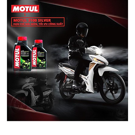 Nhớt xe máy số cao cấp MOTUL 3100 Silver 10W40 API SM JASO MA2, dùng cho xe máy số, xe Exciter, xe Winner, Mô tô, Wave