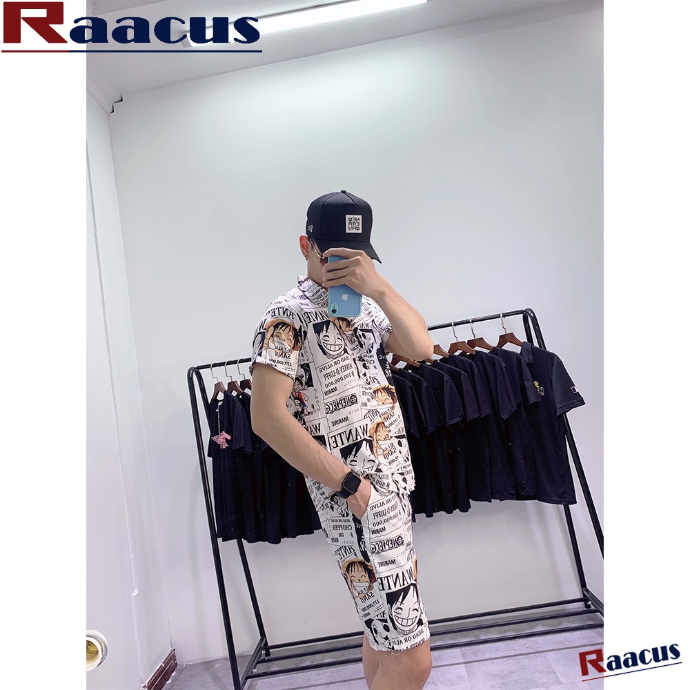 Bộ quần áo nam Luffy mũ rơm đảo Hải tặc form Unisex cực mát đậm chất anime thu hút khác phái nhãn hàng Raacus - DB024 | BigBuy360 - bigbuy360.vn