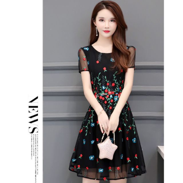 XIÊU MẪU THỜI TRANG ĐÀM REN THÊU HOA CAO CẤP : RẺ VÔ ĐỊCH