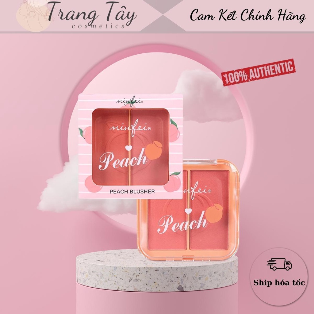 Phấn má hồng 2 ngăn Minfei Peach hàng Nội Địa Trung