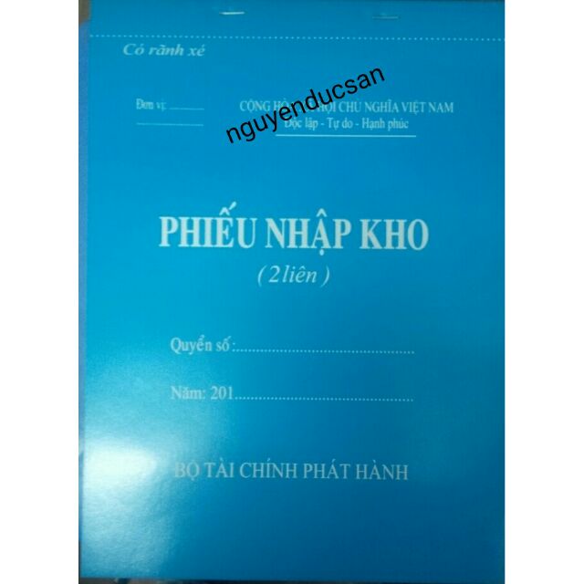 10 Phiếu nhập kho a4