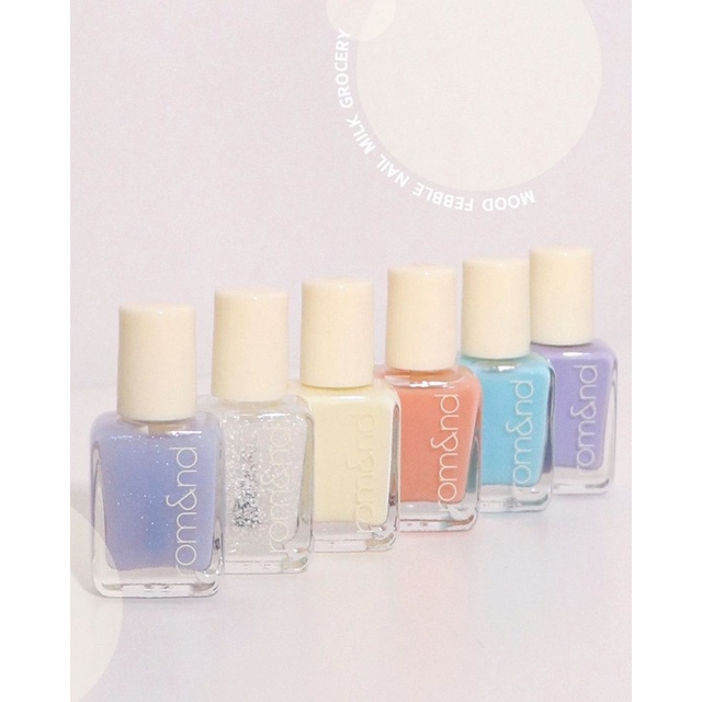Sơn móng tay pastel xinh lấp lánh Romand Milk Grocery Mood Pebble Nail 7g