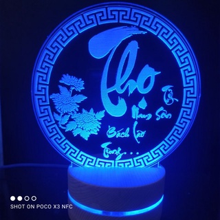 Đèn Ngủ 3D Led Phúc Lộc Thọ