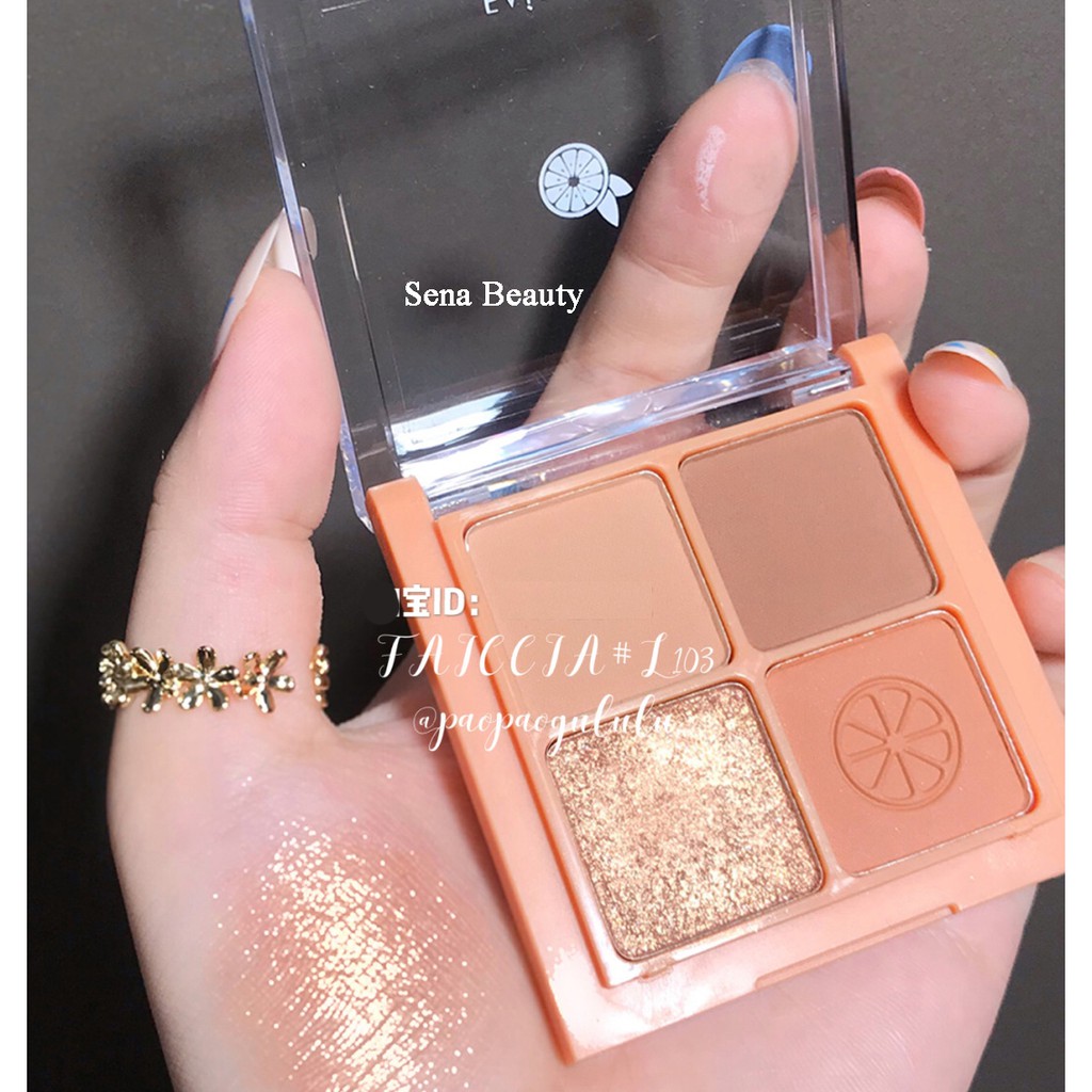 Bảng Phấn Mắt 4 Ô Faiccia Tím Trendy