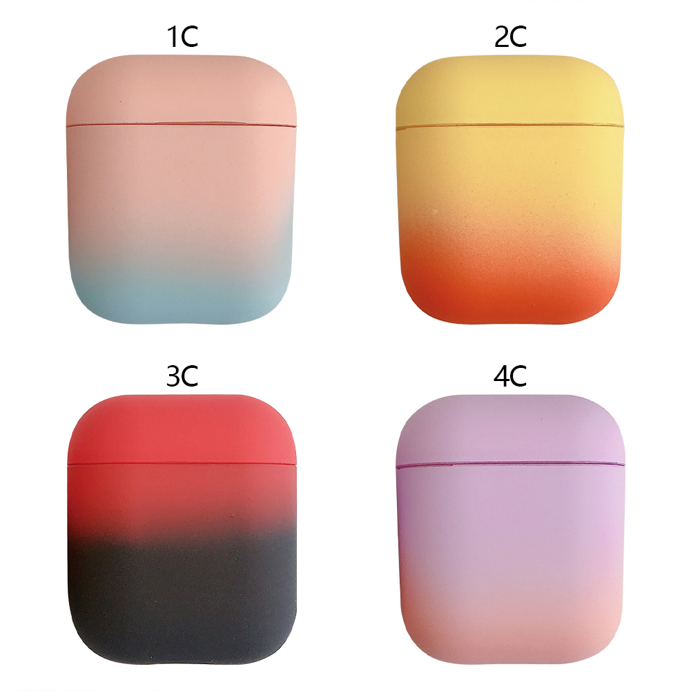 Vỏ Bảo Vệ Hộp Sạc Tai Nghe Cho Airpods 1/2/Pro Bằng Màu Gradient Phong Cách Hàn Quốc Dễ Thương YKD