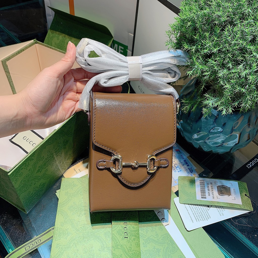 ⚜ Túi đeo chéo Gucci điện thoại - Bản Da Thật