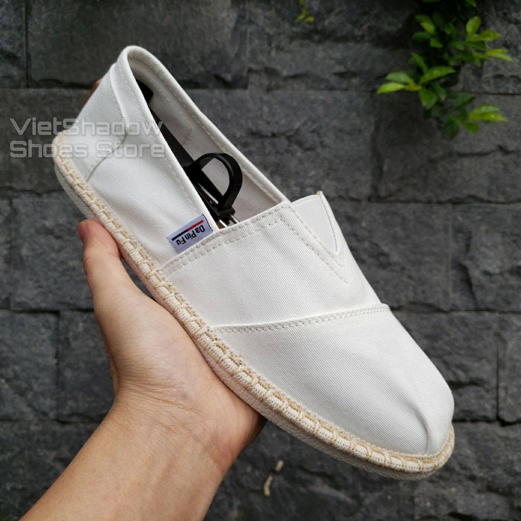 Slip on cói nam - Giày lười vải nam cao cấp - Vải thô 3 màu đen, xám và trắng ngà - Mã SP 2929 | BigBuy360 - bigbuy360.vn