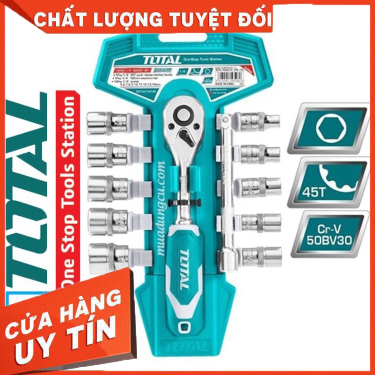 Bộ cờ 12 lê lực và đầu tuýp TOTAL THT14114126 nguyên zin nhé các bác