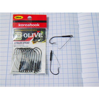 Lưỡi Câu Cá Lóc Hàn Quốc-Giá nguyên vỉ, Lưỡi Carbon Không Gỉ