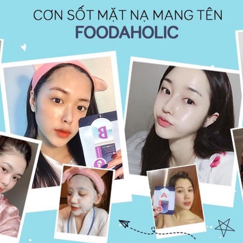 Mặt nạ giấy Foodaholic dưỡng da cấp ẩm chống lão hóa làm sáng da