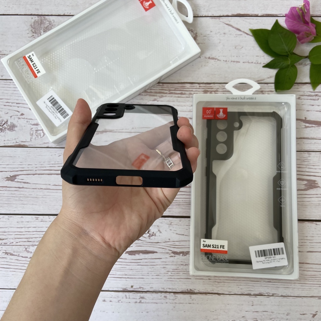 Ốp lưng XUNDD Samsung S23 FE / S21 FE / S20 FE - Mặt lưng trong, Viền TPU