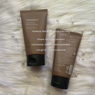 [AUTH mẫu mới nhất] Sữa rửa mặt tẩy tế bào chết Innisfree Jeju Volcanic Pore Scrub Foam 150ml