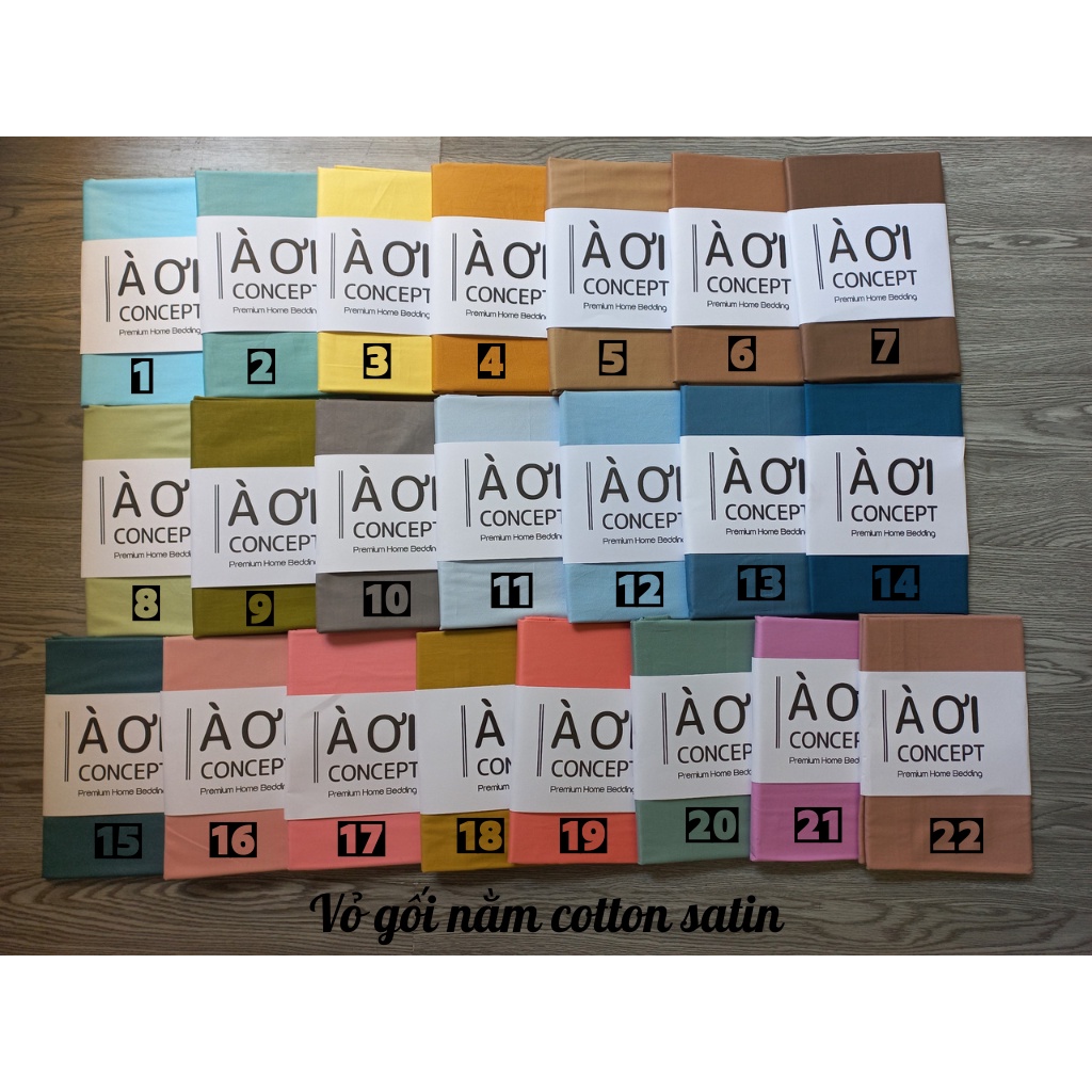 Vỏ Gối Nằm 50 x 70 cm Chất Liệu Vải Cotton Satin Hàn Quốc [GIÁ BÁN: 1 CÁI]