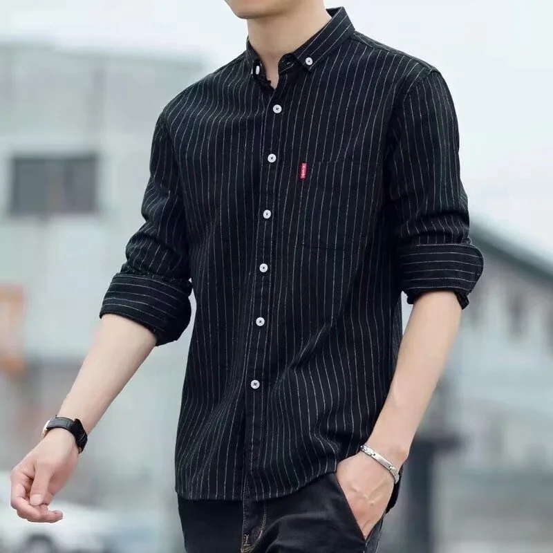 Áo Sơ Mi Nam Dài Tay Cổ Bẻ Thời Trang Hàn