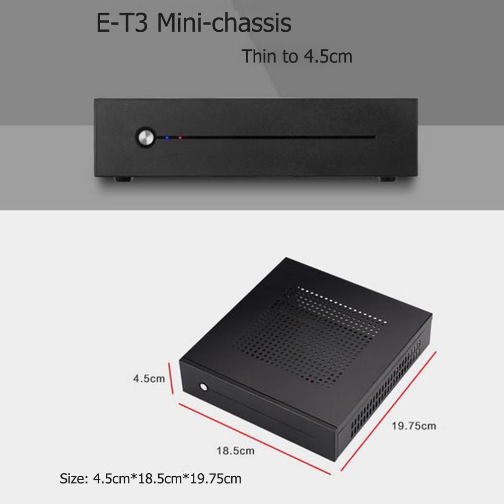 [rememberme]E-T3 Mini-ITX Case Box 0.8mm SECC Desktop Computer PC Chassis Support Wall Mount