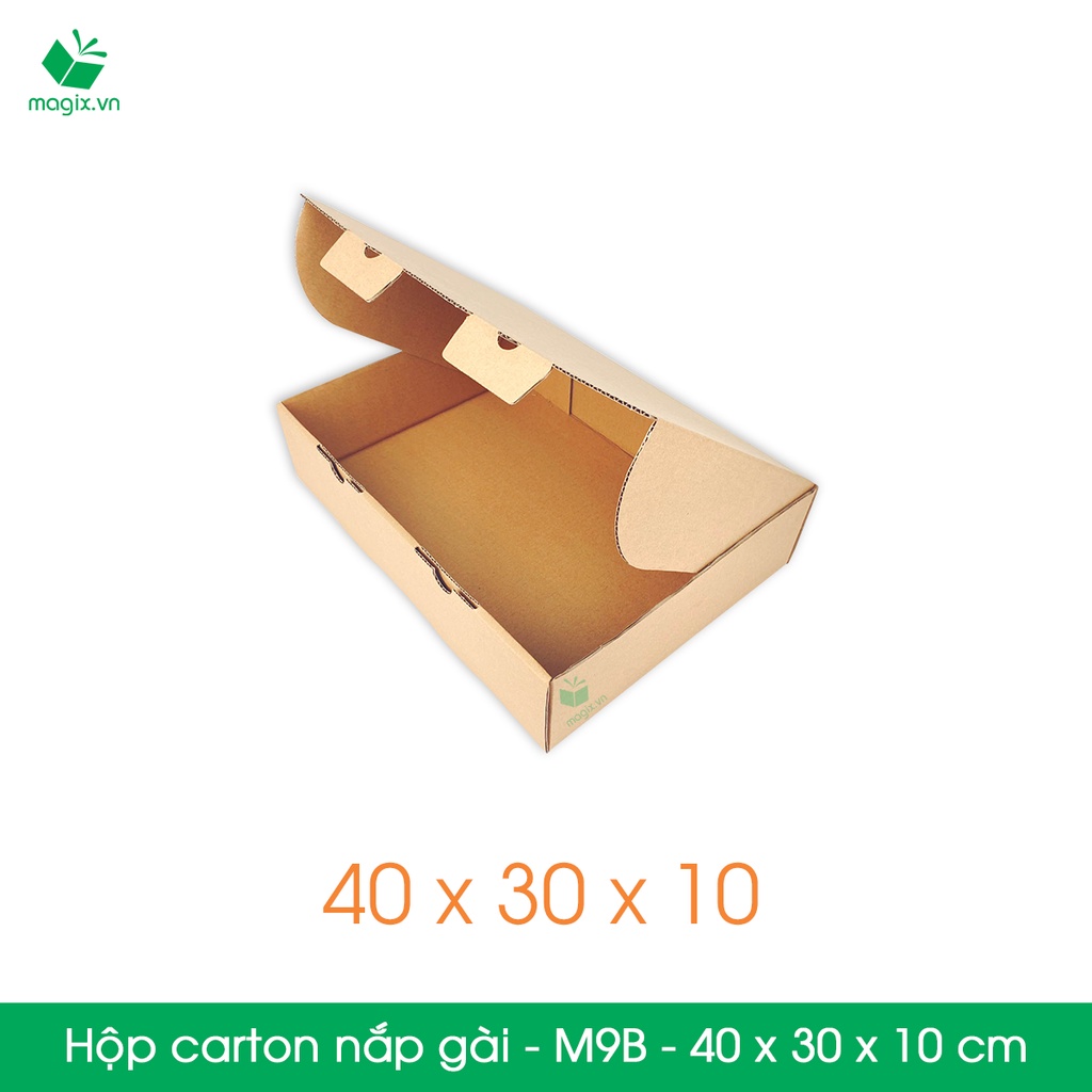 M9B - 40x30x10cm - 10 Thùng hộp carton nắp gài đóng hàng