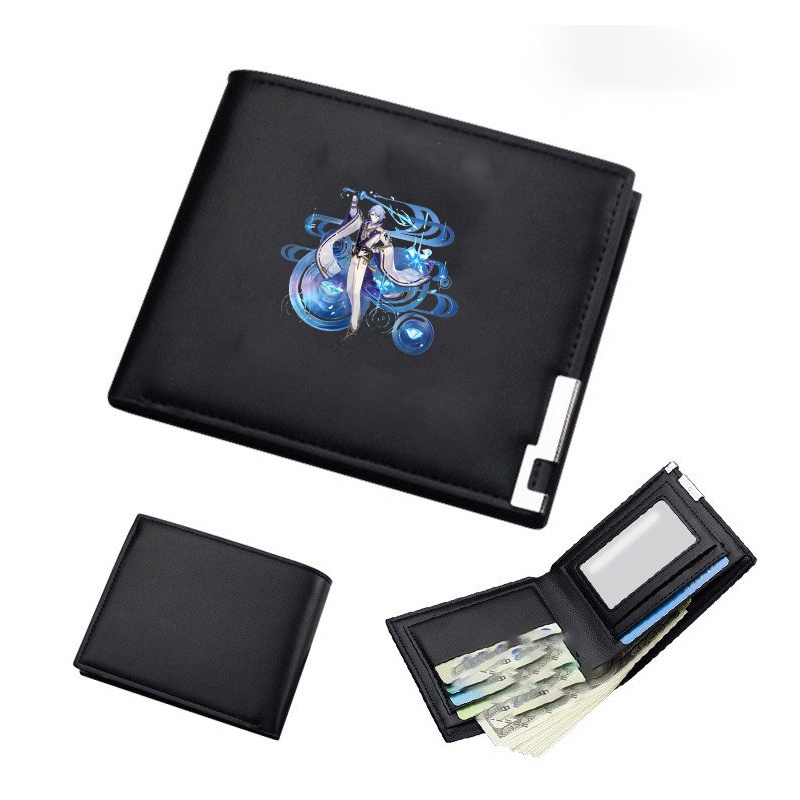 Ví da cao cấp cầm tay nam nữ in hình AYATO KAMISATO game GENSHIN IMPACT anime chibi thời trang cá tính