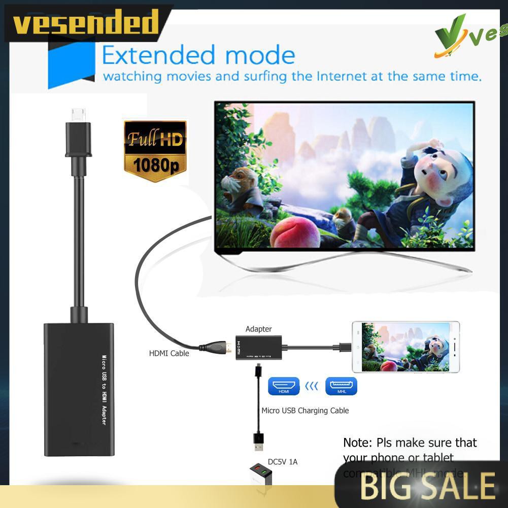 Cáp Chuyển Đổi Âm Thanh Và Video Micro Usb Sang Hdmi Hỗ Trợ Mhl 1080p