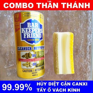 Bột tẩy rửa vách kính BKF - Tẩy cặn canxi vách tắm đứng - Vách kính chung cư - Ố vách kính