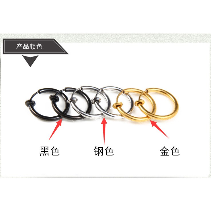 Khuyên tai thép titan không gây dị ứng phong cách đường phố Hàn Quốc thời trang cặp đôi cho nam và nữ