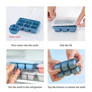 3Color 6/15 Grids Silicone Ice Cube Mold