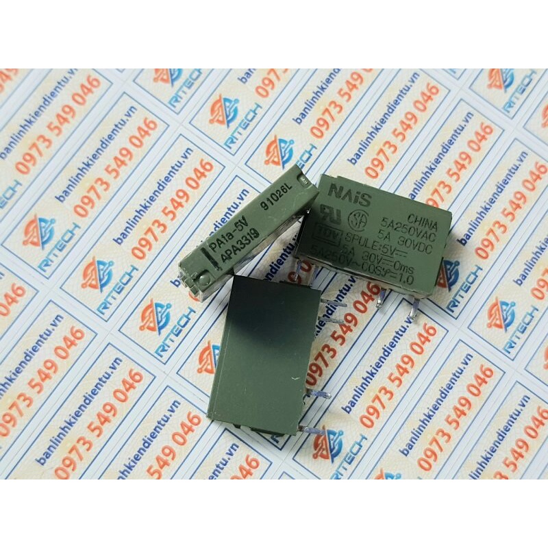 [Combo 2 chiếc] PA1a-5V, APA3312, PA1a-5VDC 5A/250VDC Rơ le 5V 4 chân 1 cặp tiếp điểm